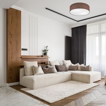 Φωτιστικό οροφής SIRJA 2xE27/15W/230V Ø 45 cm καφέ