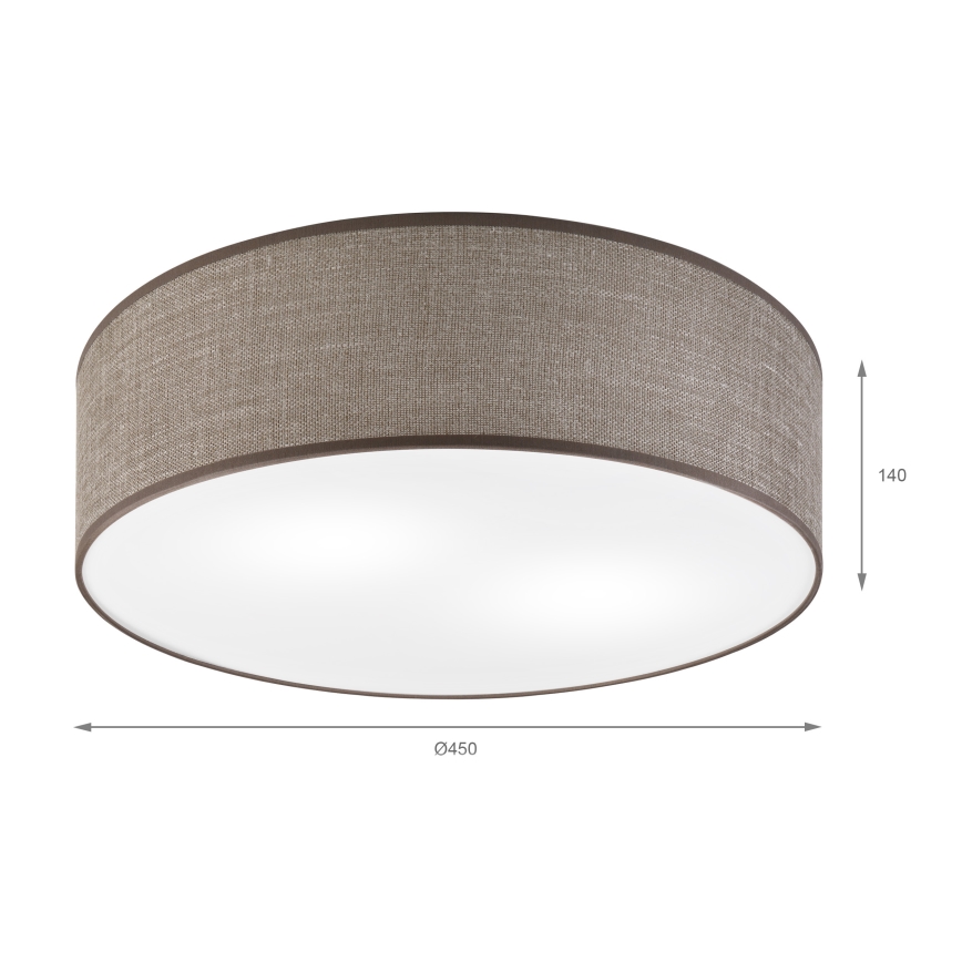 Φωτιστικό οροφής SIRJA 2xE27/15W/230V Ø 45 cm καφέ