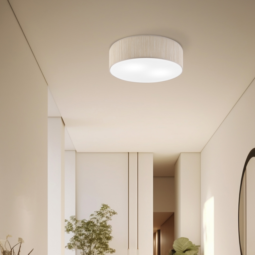 Φωτιστικό οροφής SIRJA 2xE27/15W/230V Ø 45 cm μπεζ