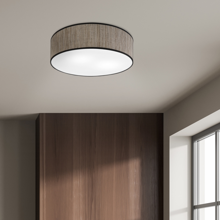 Φωτιστικό οροφής SIRJA 2xE27/15W/230V Ø 45 εκ. καφέ