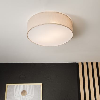 Φωτιστικό οροφής SIRJA 2xE27/15W/230V, Ø 45 εκ., μπεζ