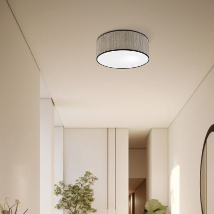 Φωτιστικό οροφής SIRJA, 2xE27/15W/230V, διάμ. 35 cm, καφέ