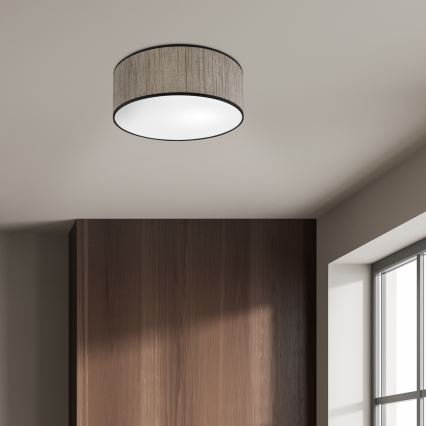 Φωτιστικό οροφής SIRJA, 2xE27/15W/230V, διάμ. 35 cm, καφέ