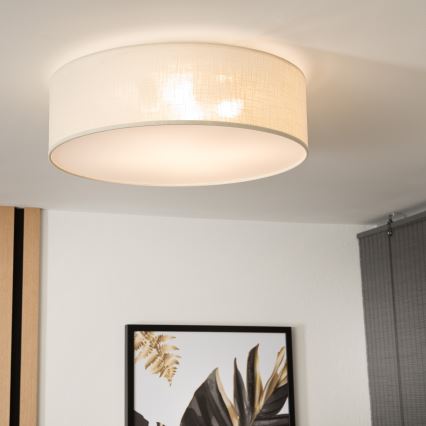 Φωτιστικό οροφής SIRJA 2xE27/15W/230V διάμ. 45 cm σε κρεμ απόχρωση
