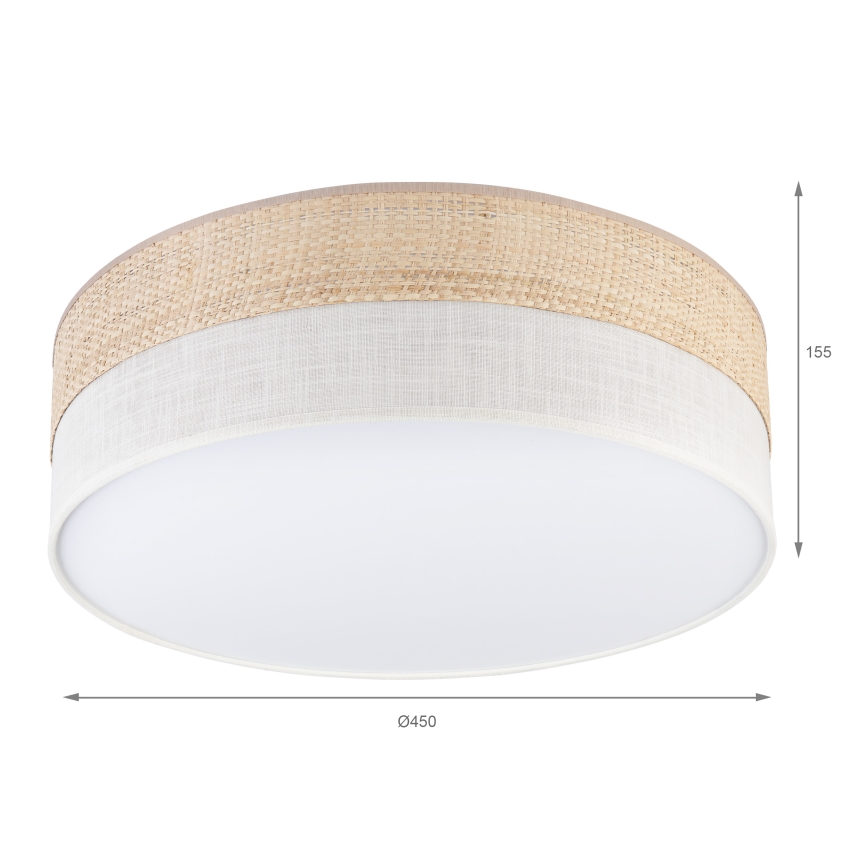 Φωτιστικό οροφής LED SIRJA BOHO LED/36W/230V 4000K Ø 45 cm μπεζ/κρεμ