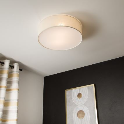 Φωτιστικό οροφής SIRJA DOUBLE 4xE27/15W/230V διάμετρος 45 cm κρεμ