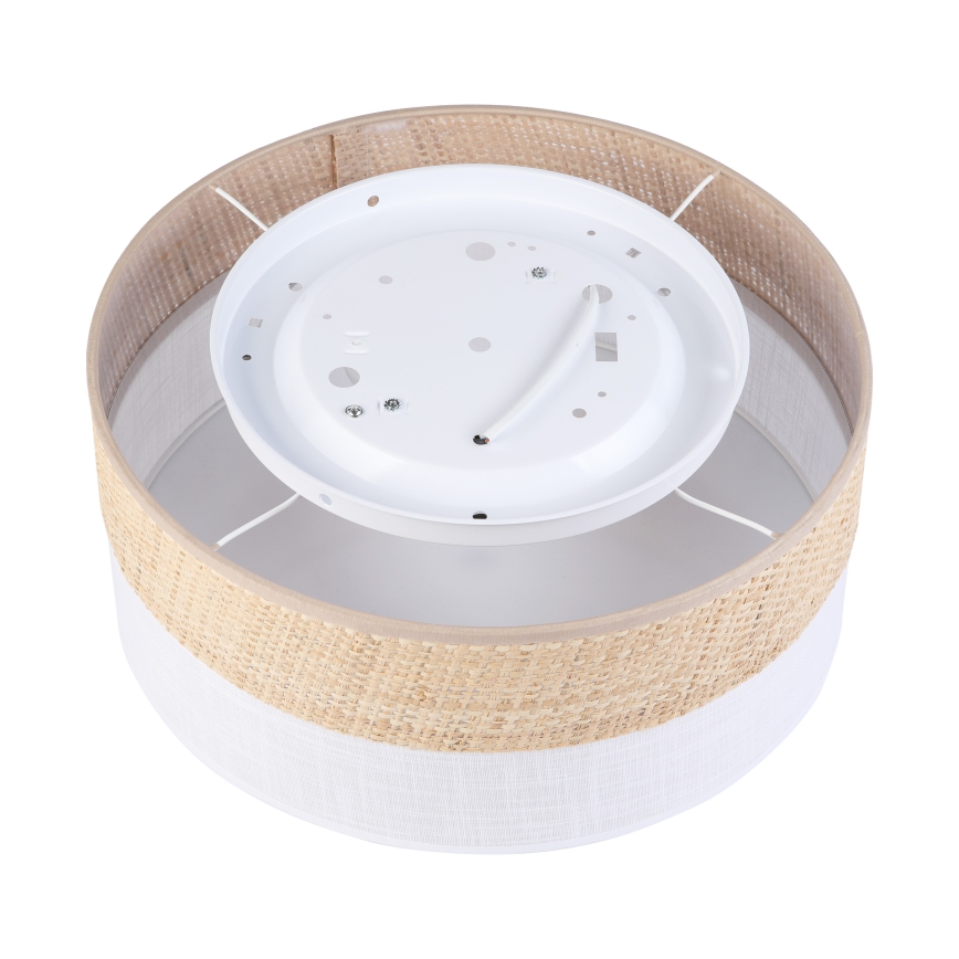 Φωτιστικό οροφής SIRJA DOUBLE BOHO 2xE14/15W/230V, διάμ. 35 cm, μπεζ/λευκό