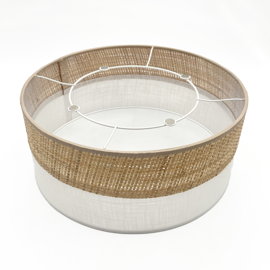 Φωτιστικό οροφής SIRJA DOUBLE BOHO 2xE14/15W/230V, διάμ. 35 cm, μπεζ/λευκό