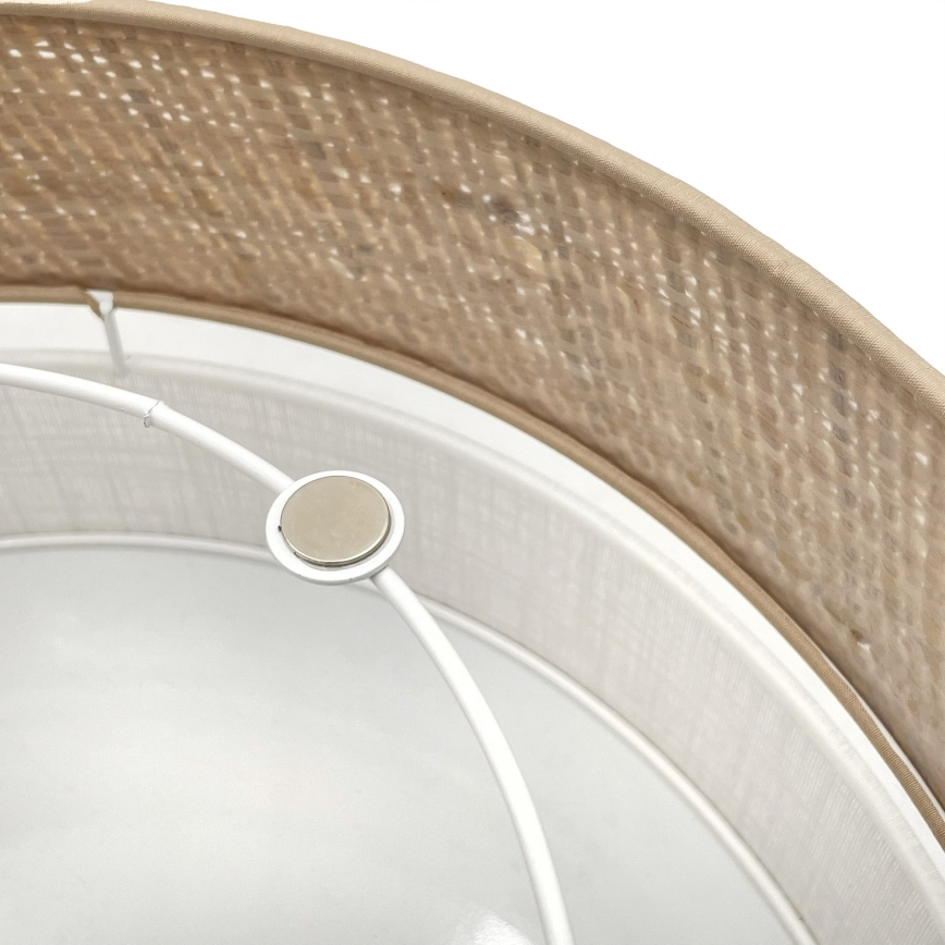 Φωτιστικό οροφής SIRJA DOUBLE BOHO 2xE14/15W/230V διάμ. 35 εκ. μπεζ/λευκό