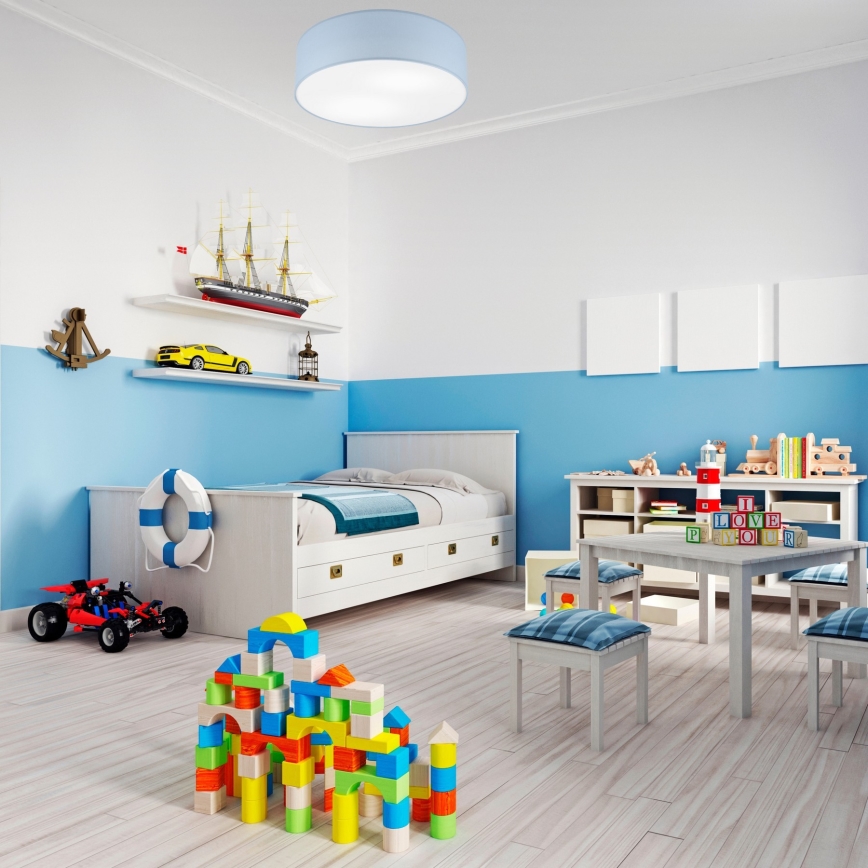 Φωτιστικό οροφής SIRJA PASTEL 2xE27/15W/230V διάμ. 45 εκ. μπλε παστέλ