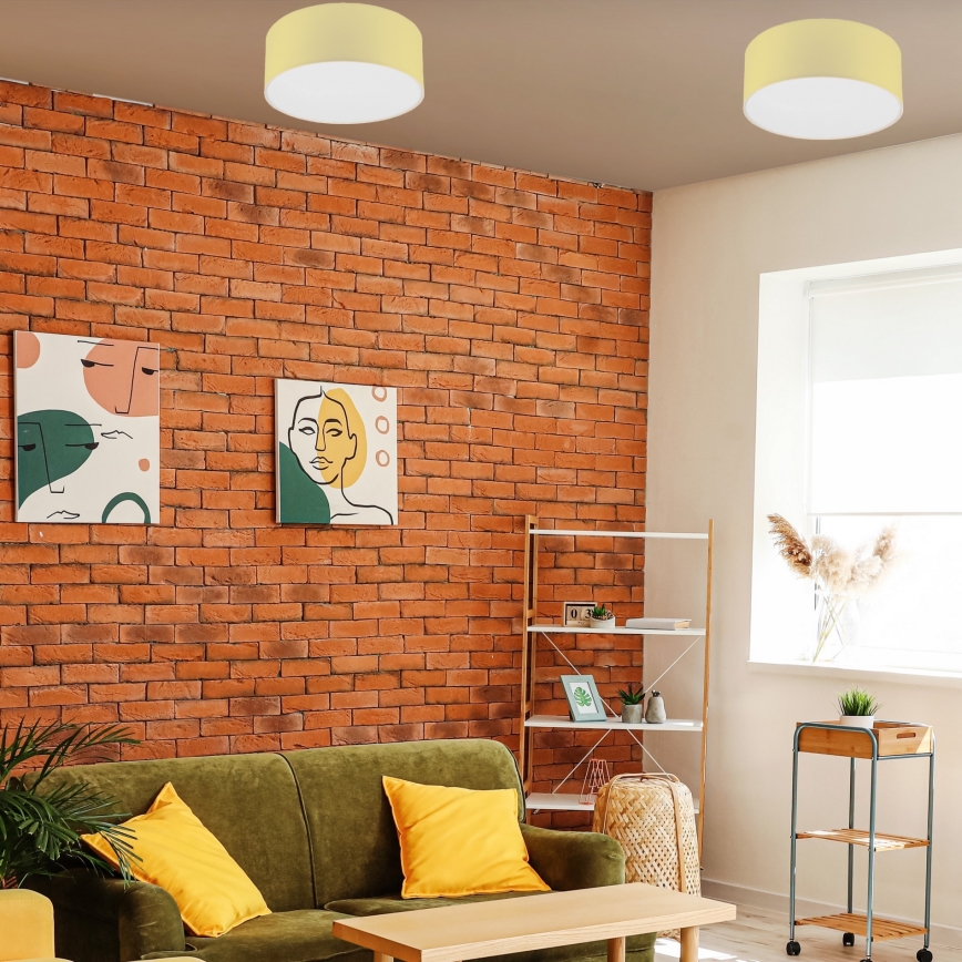 Φωτιστικό οροφής SIRJA PASTEL DOUBLE 2xE27/15W/230V διάμετρος 35 cm κίτρινο