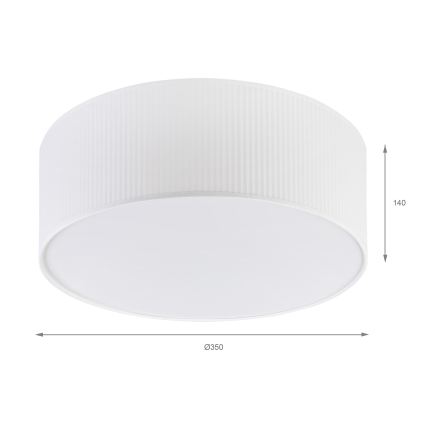Φωτιστικό οροφής SIRJA PLISADO 2xE27/15W/230V Ø 35 cm λευκό