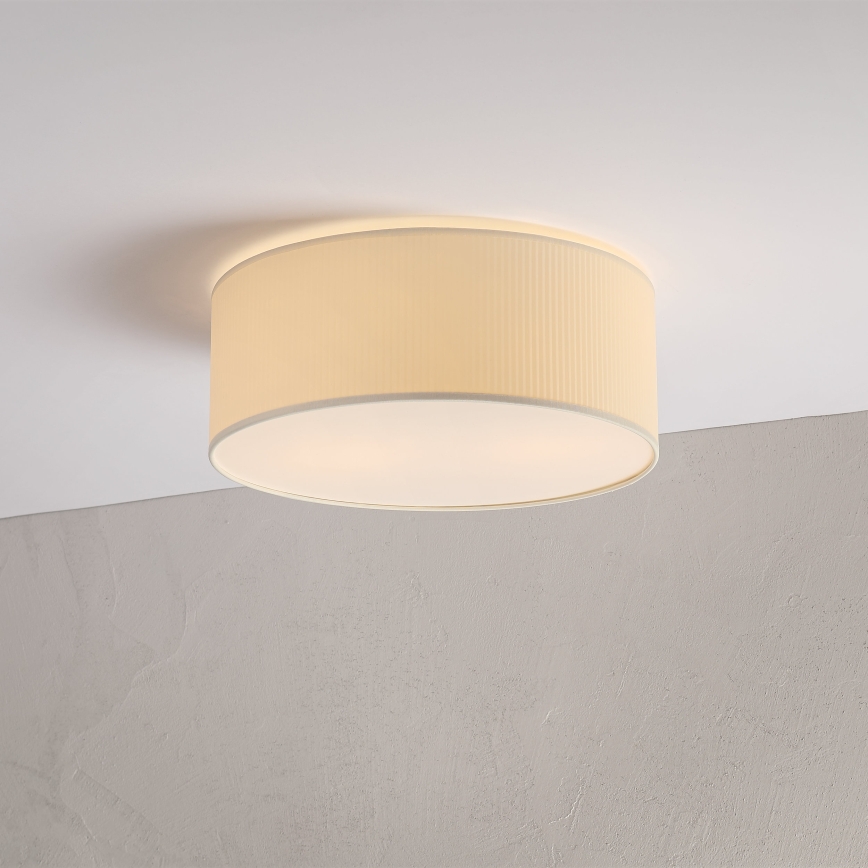 Φωτιστικό οροφής SIRJA PLISADO 2xE27/15W/230V Ø 35 cm σε εκρού απόχρωση