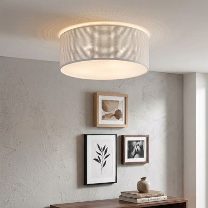 Φωτιστικό οροφής SIRJA PLISADO 2xE27/15W/230V, διάμ. 35 εκ., λευκό