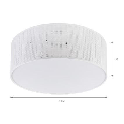 Φωτιστικό οροφής SIRJA PLISADO 2xE27/15W/230V, διάμ. 35 εκ., λευκό