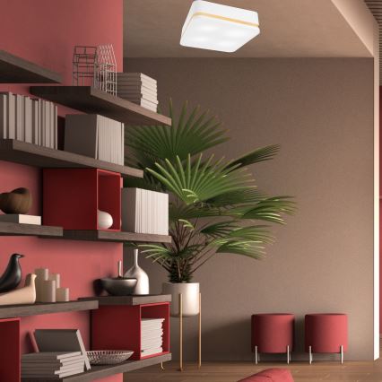 Φωτιστικό οροφής SIRJA SQUARE 4xE27/60W/230V 45x45 cm λευκό