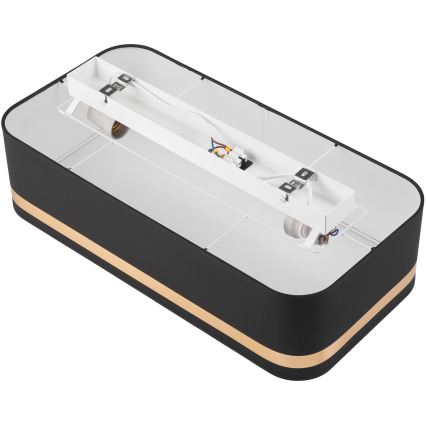 Φωτιστικό οροφής SIRJA SQUARE STRIPE 2xE27/15W/230V μαύρο/χρυσαφί