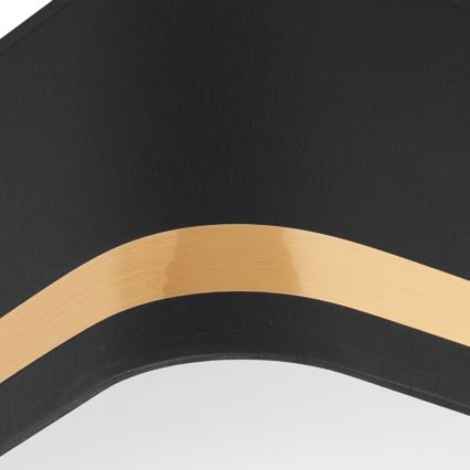 Φωτιστικό οροφής SIRJA SQUARE STRIPE 2xE27/15W/230V μαύρο/χρυσαφί