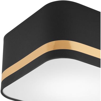 Φωτιστικό οροφής SIRJA SQUARE STRIPE 2xE27/15W/230V μαύρο/χρυσαφί