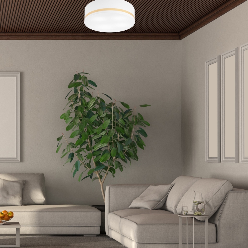 Φωτιστικό οροφής SIRJA STRIPE 4xE27/15W/230V διάμετρος 45 cm λευκό