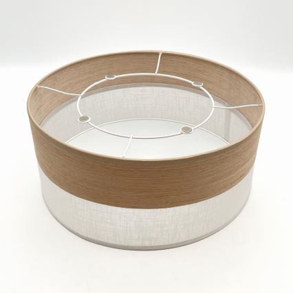 Φωτιστικό οροφής SIRJA WOOD 1xE27/15W/230V διάμετρος 35 cm λευκό/δρυς