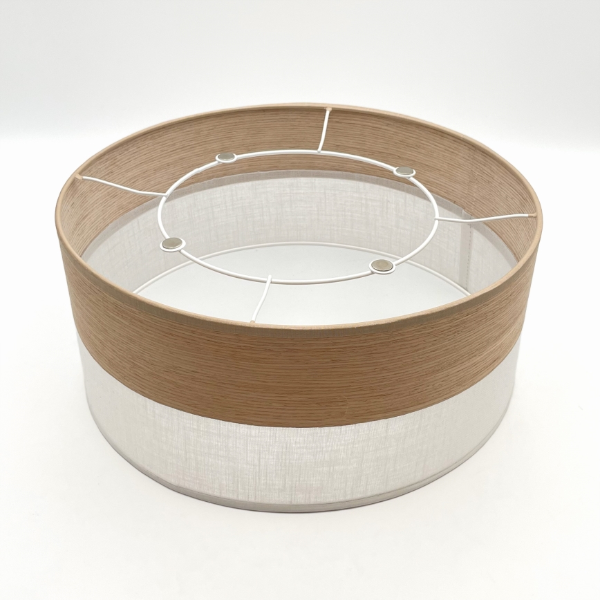 Φωτιστικό οροφής SIRJA WOOD 1xE27/15W/230V διάμετρος 35 cm λευκό/δρυς