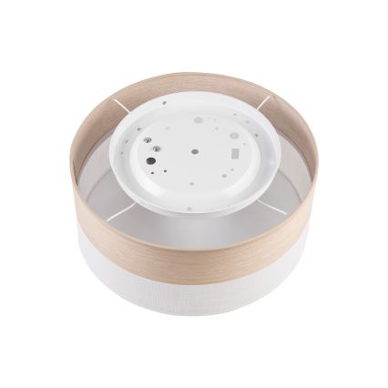 Φωτιστικό οροφής SIRJA WOOD 1xE27/15W/230V διάμετρος 35 cm λευκό/δρυς