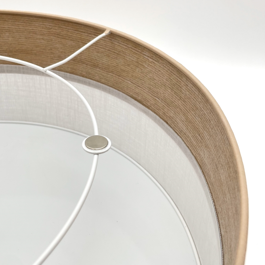 Φωτιστικό οροφής SIRJA WOOD 2xE27/15W/230V διάμετρος 45 cm λευκό/δρυς