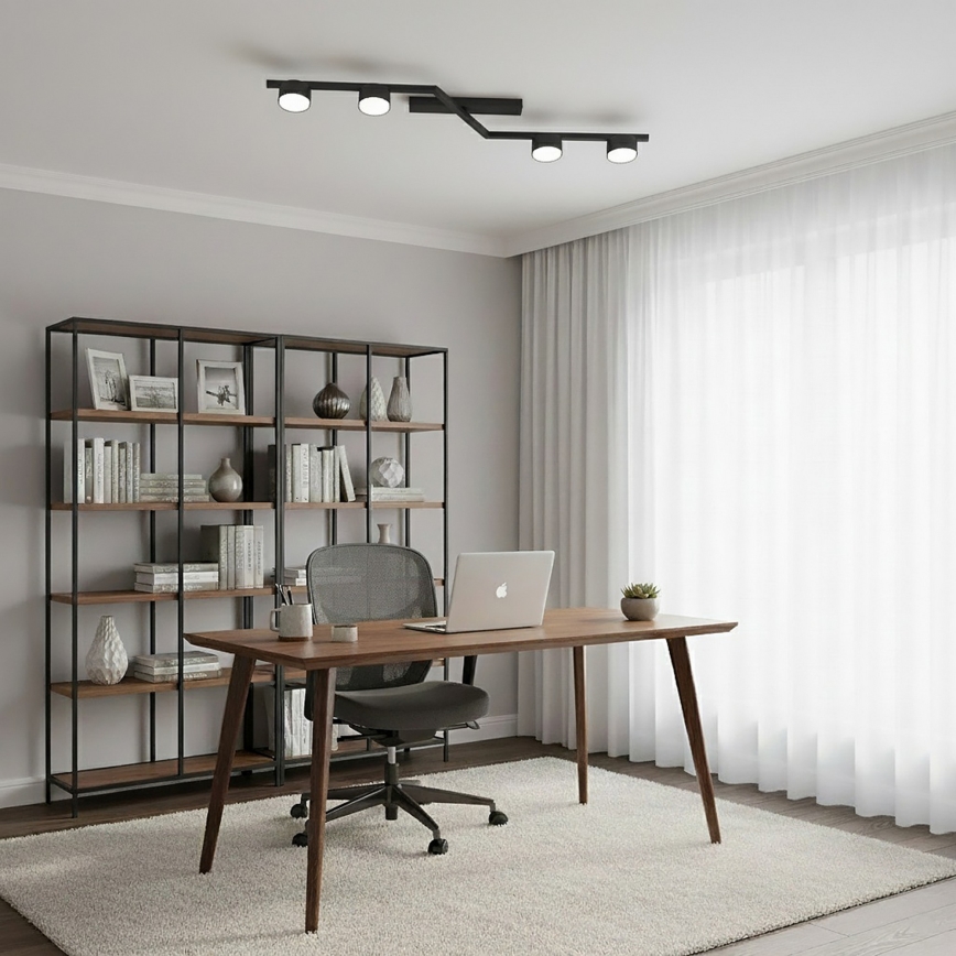 Φωτιστικό οροφής SKAN 4xGX53/12W/230V μαύρο