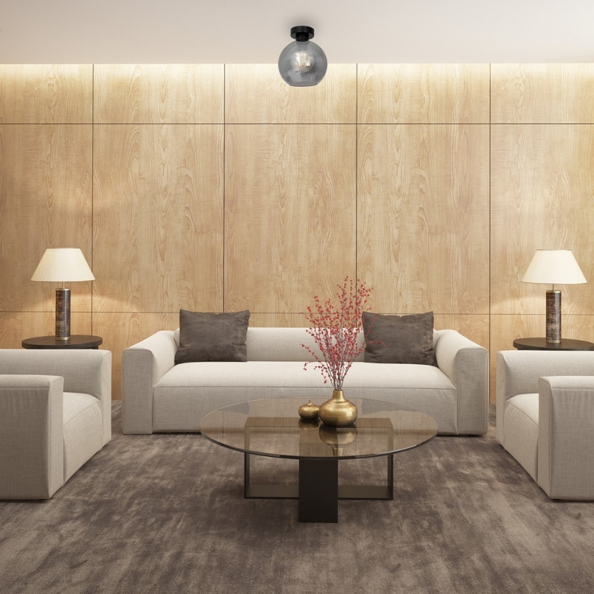 Φωτιστικό οροφής SOFIA 1xE27/60W/230V μαύρο