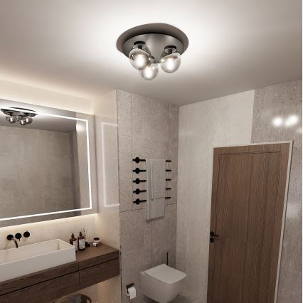 Φωτιστικό οροφής SOLAR 3xE14/10W/230V μαύρο/γκρι