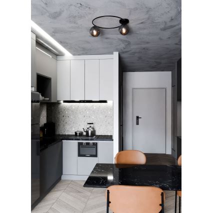 Φωτιστικό οροφής SOPRA 2xE14/10W/230V μαύρο