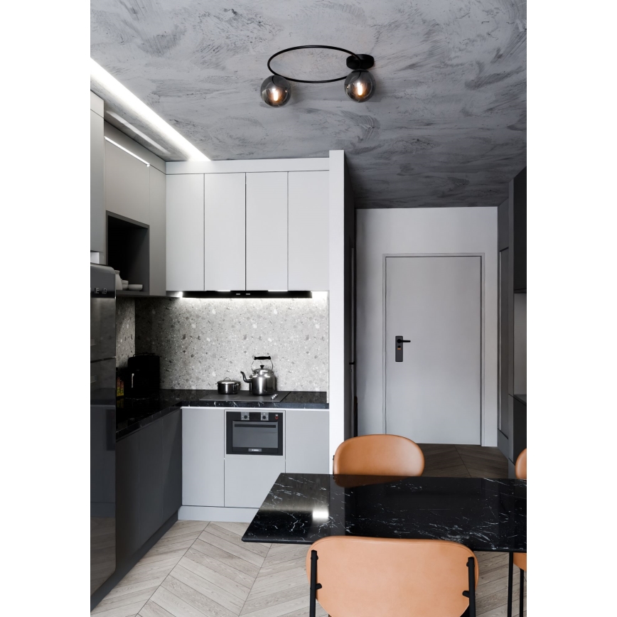 Φωτιστικό οροφής SOPRA 2xE14/10W/230V μαύρο