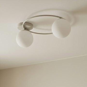 Φωτιστικό οροφής SOPRA 2xE14/10W/230V μπεζ/λευκό