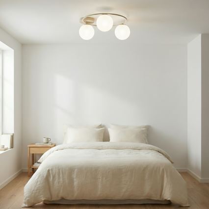 Φωτιστικό οροφής SOPRA 3xE14/10W/230V μπεζ/λευκό