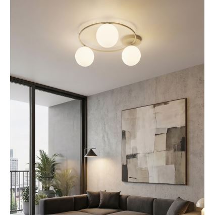 Φωτιστικό οροφής SOPRA 3xE14/10W/230V μπεζ/λευκό