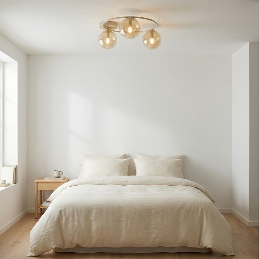 Φωτιστικό οροφής SOPRA 3xE14/10W/230V μπεζ/καπνιστό μπεζ