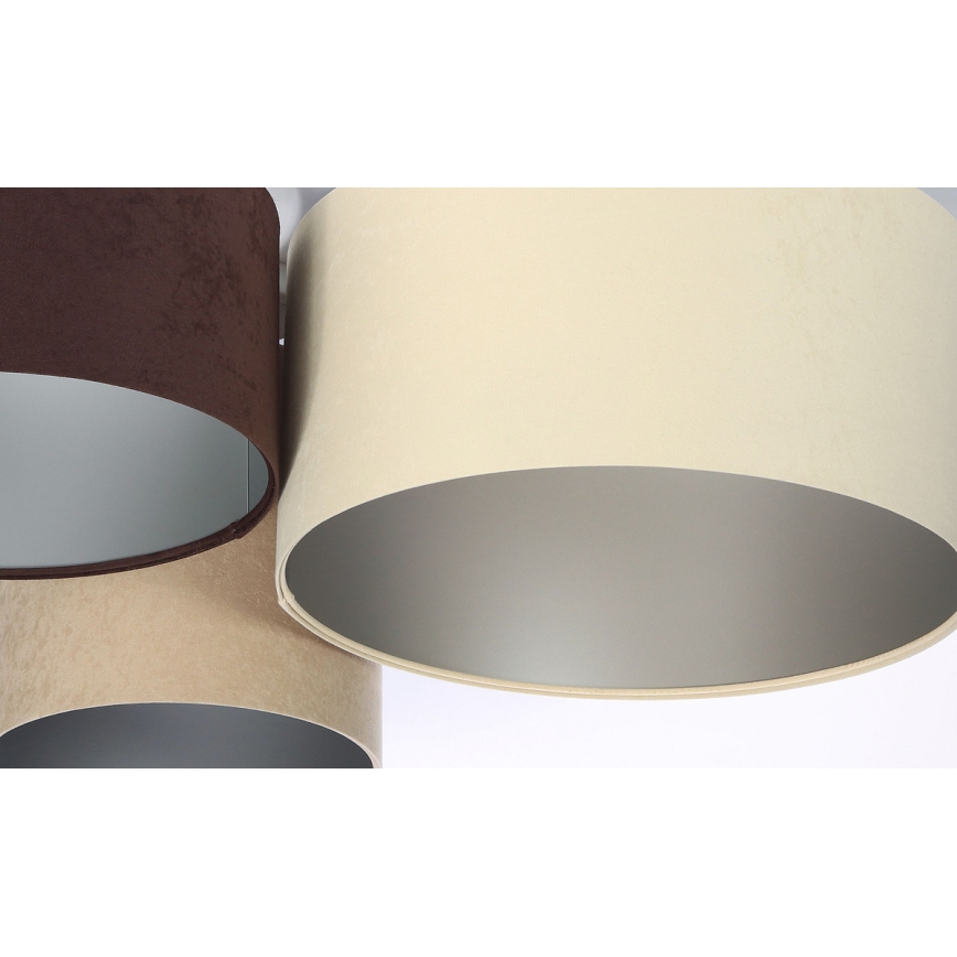 Φωτιστικό οροφής SPACE 3xE27/60W/230V κρεμ/καφέ/μπεζ