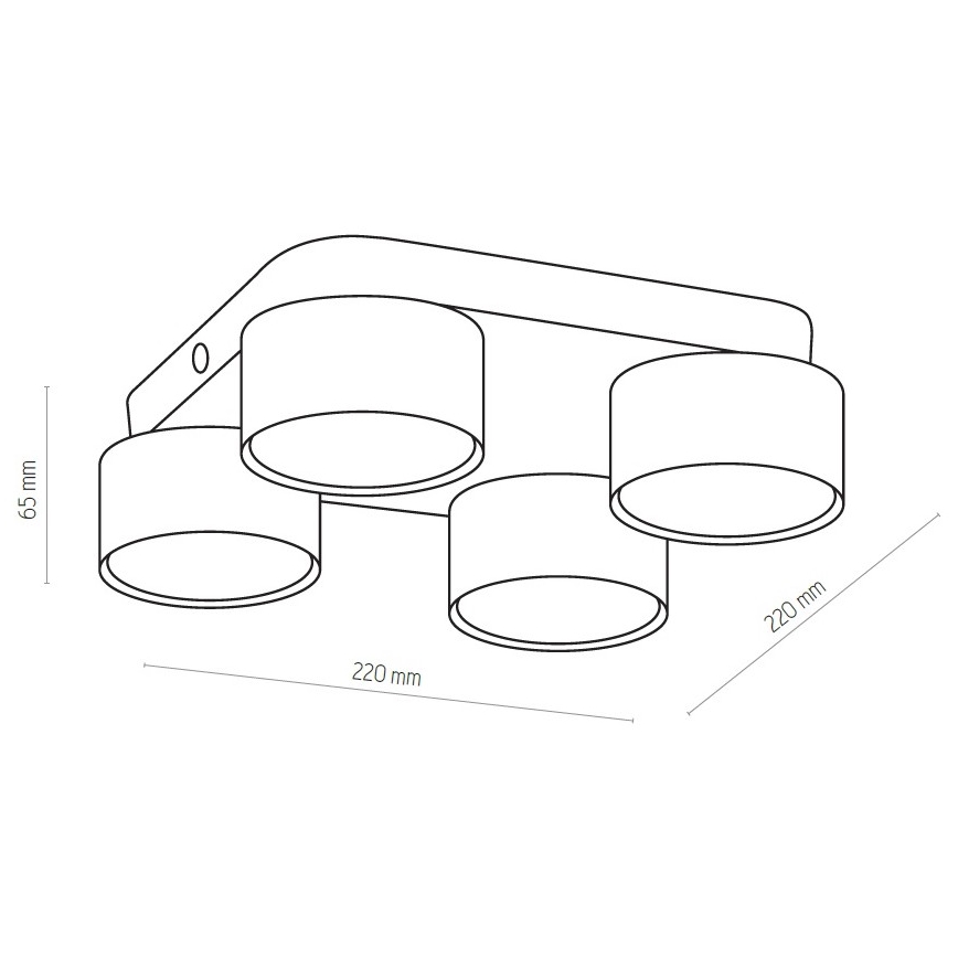Φωτιστικό οροφής SPACE 4xGX53/15W/230V λευκό
