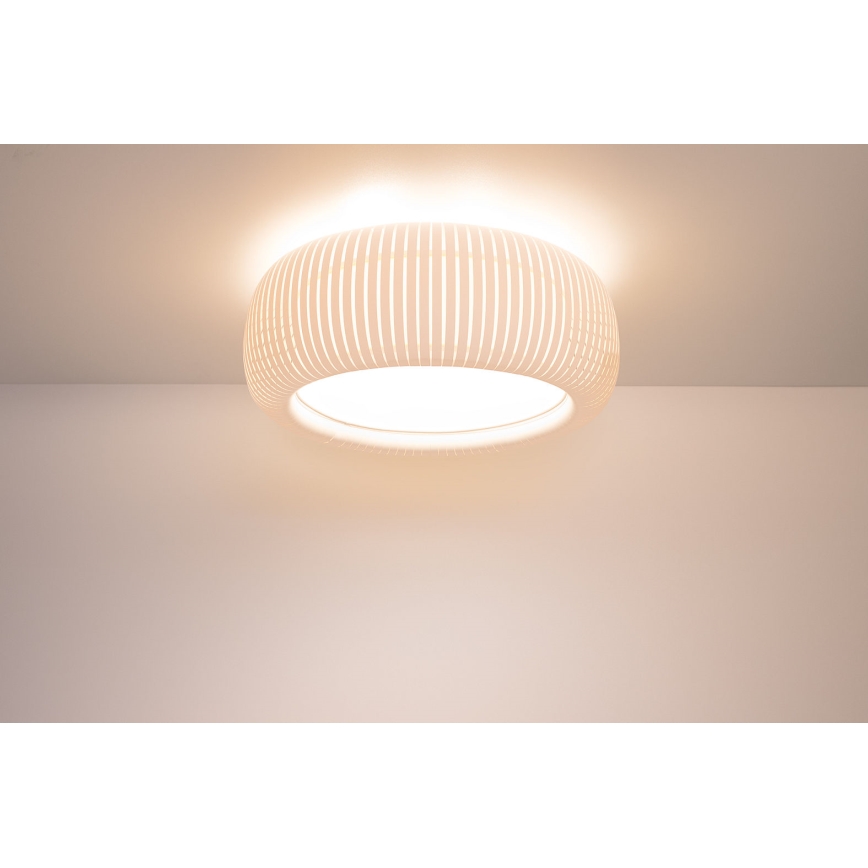 Φωτιστικό οροφής STRIPES 2xE27/40W/230V Ø 55 cm λευκό/κρεμ