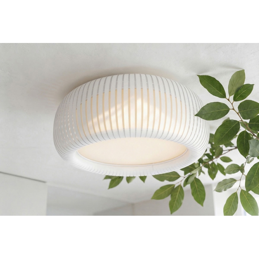 Φωτιστικό οροφής STRIPES 2xE27/40W/230V Ø 55 cm λευκό/κρεμ