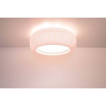 Φωτιστικό οροφής STRIPES 2xE27/40W/230V Ø 55 cm λευκό/ροζ