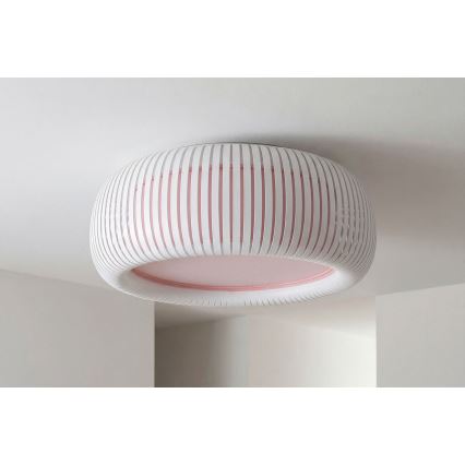Φωτιστικό οροφής STRIPES 2xE27/40W/230V Ø 55 cm λευκό/ροζ