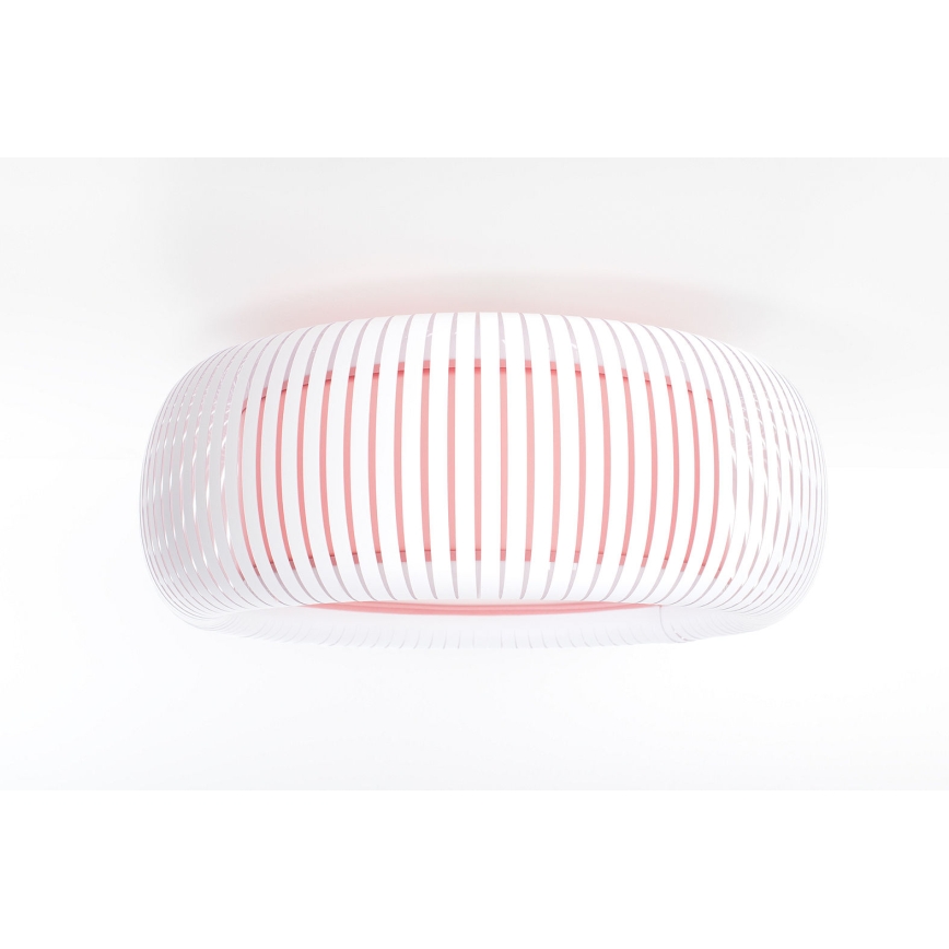 Φωτιστικό οροφής STRIPES 2xE27/40W/230V Ø 55 cm λευκό/ροζ