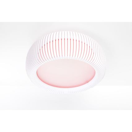 Φωτιστικό οροφής STRIPES 2xE27/40W/230V Ø 55 cm λευκό/ροζ