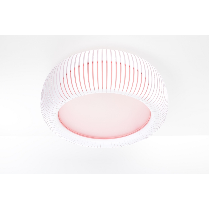 Φωτιστικό οροφής STRIPES 2xE27/40W/230V Ø 55 cm λευκό/ροζ