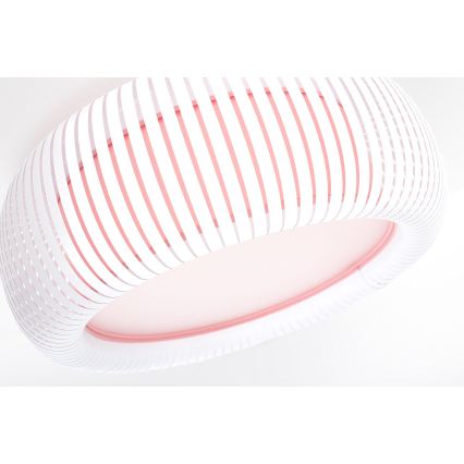 Φωτιστικό οροφής STRIPES 2xE27/40W/230V Ø 55 cm λευκό/ροζ