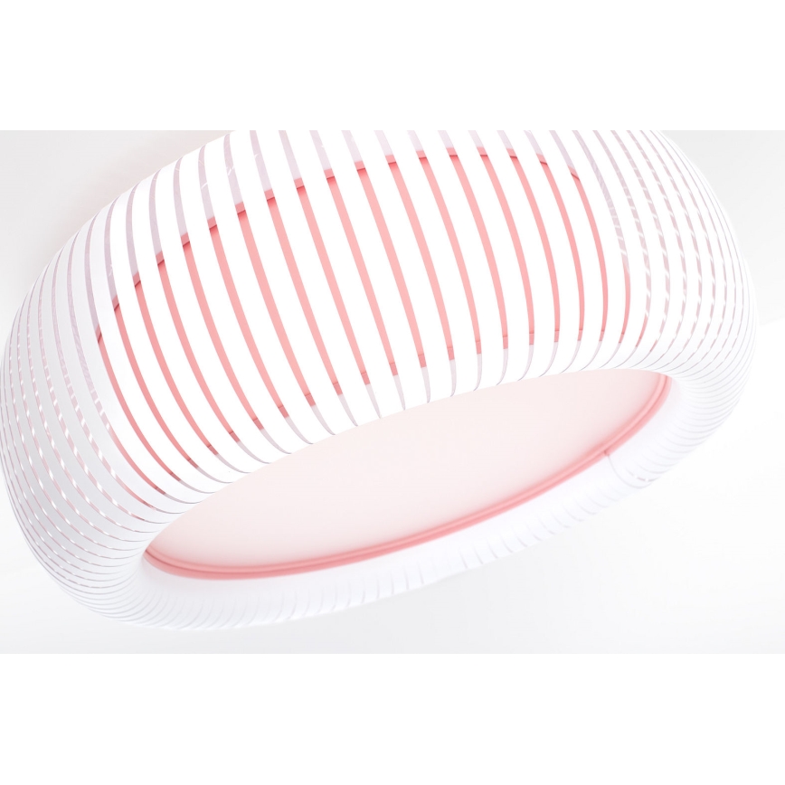 Φωτιστικό οροφής STRIPES 2xE27/40W/230V Ø 55 cm λευκό/ροζ