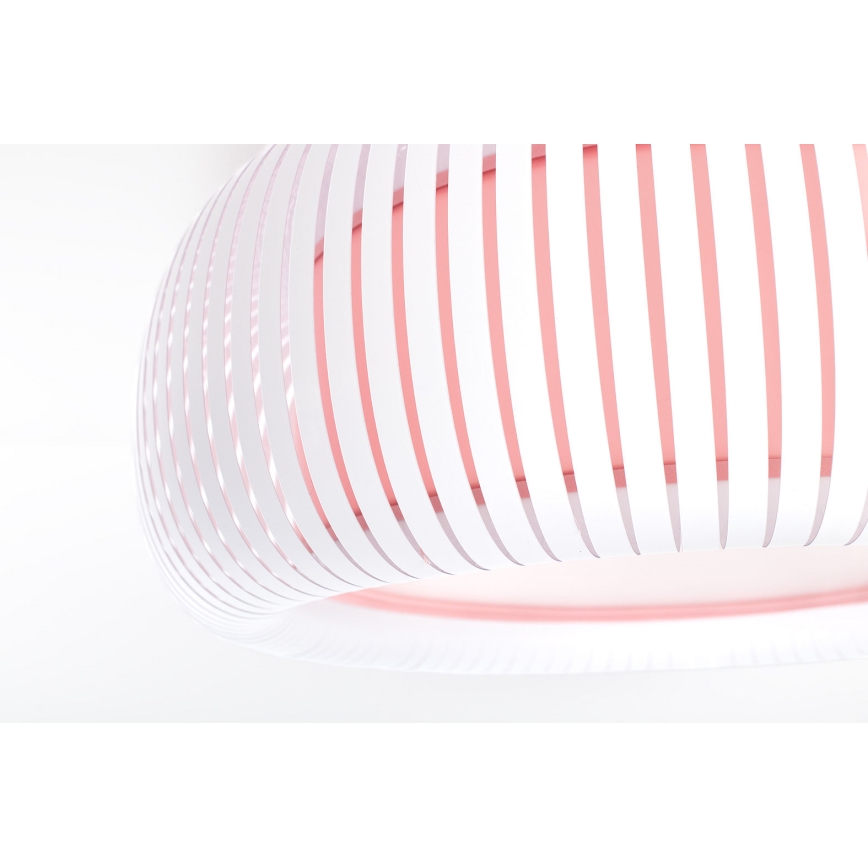 Φωτιστικό οροφής STRIPES 2xE27/40W/230V Ø 55 cm λευκό/ροζ