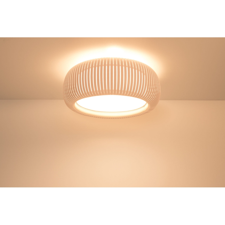Φωτιστικό οροφής STRIPES 2xE27/40W/230V Ø 55 cm κρεμ/λευκό